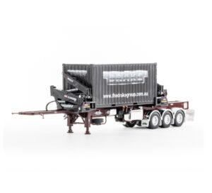 1:50 Scale BoxLoader Trailer with Container - Burgundy