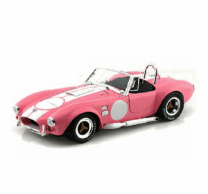 1:18 Scale 1965 Shelby Cobra 427 S/C - Pink with White Stripes