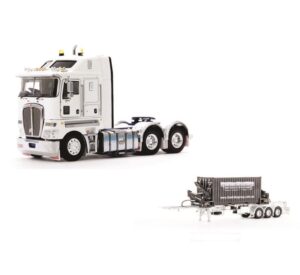 1:50 Scale Kenworth K200  Prime Mover & BoxLoader Trailer- White