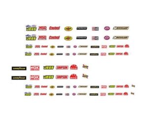 1:18 Scale Racing Sponsor Decals - Assorted