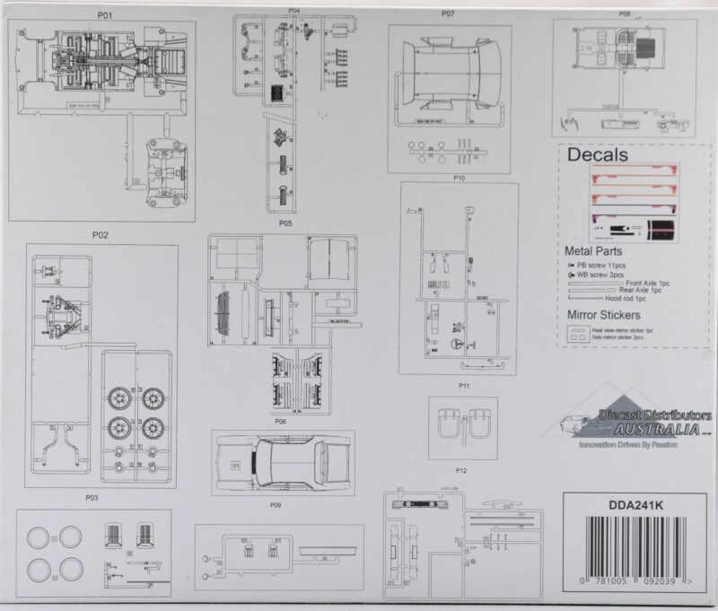 1:24 Scale Ford XW Falcon GT Plastic Model Kit - Custom - Image 2