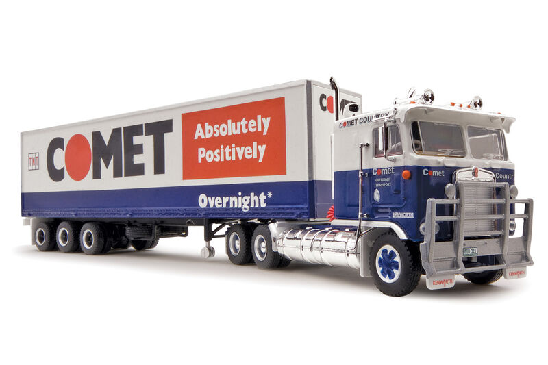 Highway Replicas 1:64 Scale Kenworth Truck with a Box Semi Trailer - Comet