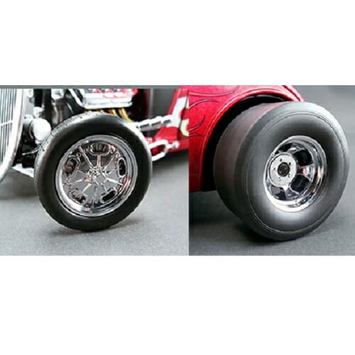 GMP 1:18 Wheel and Tyres - Chromed Hot Rod