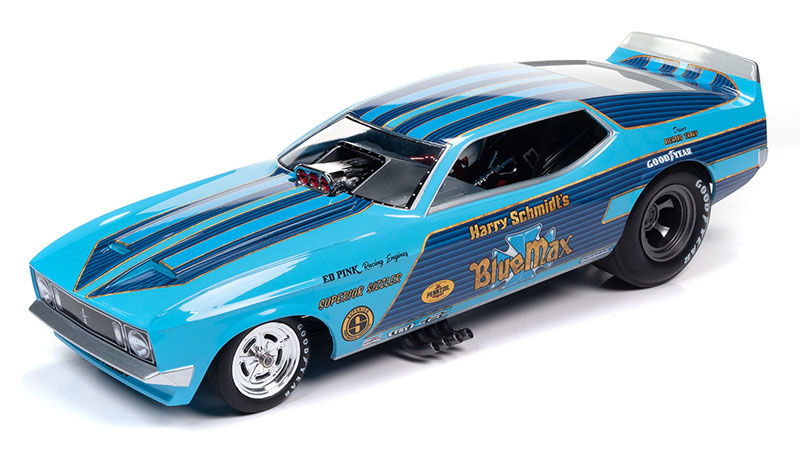 Auto World 1:18 Blue Max 1973 Ford Mustang Funny Car Legends of the Quarter Mile