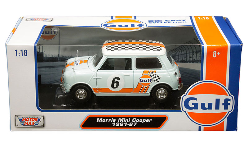 Motormax 1:18 1961-67 Morris Mini Cooper Gulf  Oil