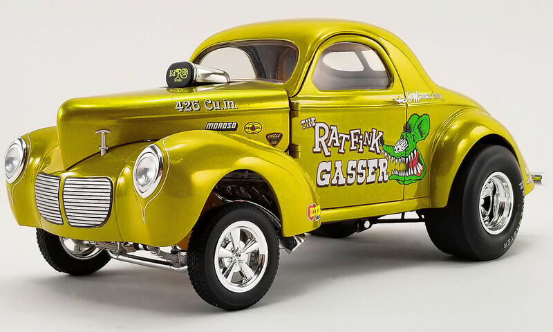 Acme 1:18 Rat Fink 1940 Ford Gasser - Yellow