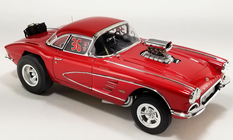 Acme 1:18 1961 Chevrolet Corvette Gasser - #36 Original Mazmanian