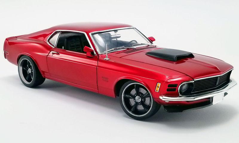 Acme 1:18 1970 Ford Mustang Boss 429 Street Fighter - Candy Red Metallic