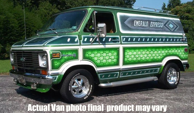 Acme  1:18 1974 Chevrolet G-Series Van - Emerald Express