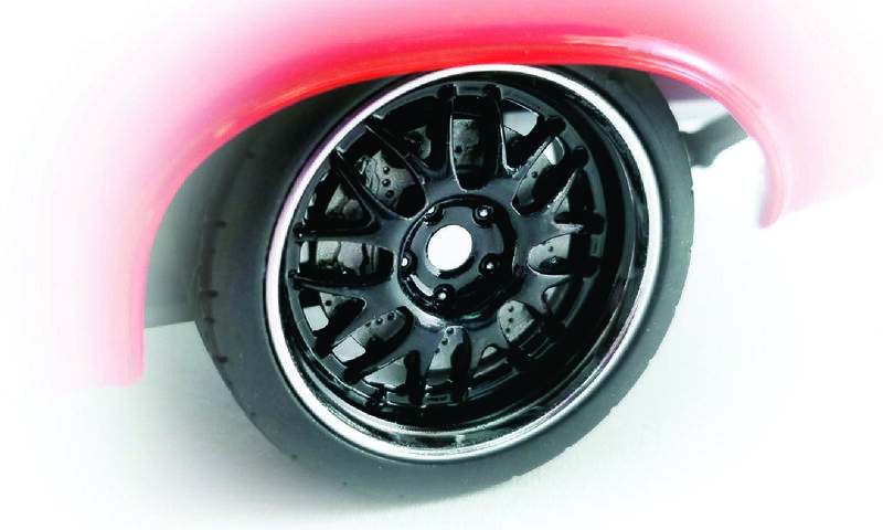Acme 1:18 Wheel and Tyres Set Black Street Fighters