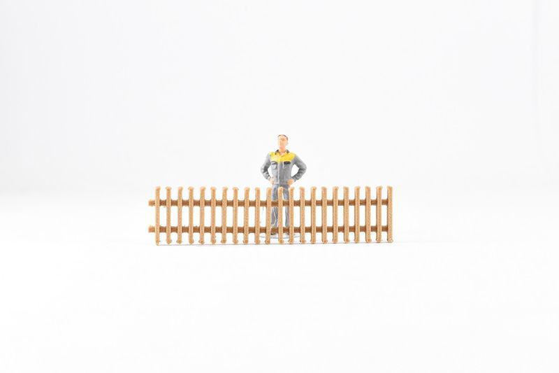 Aussie 3D 1:50 Fencing - Wooden  Picket - 4 Sections