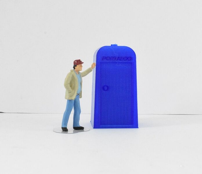Aussie 3D 1:50 Portable Site Toilet - Blue