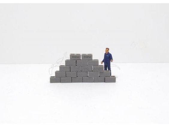 Aussie 3D 1:50 Concrete Boral Building Bricks - Qty 20