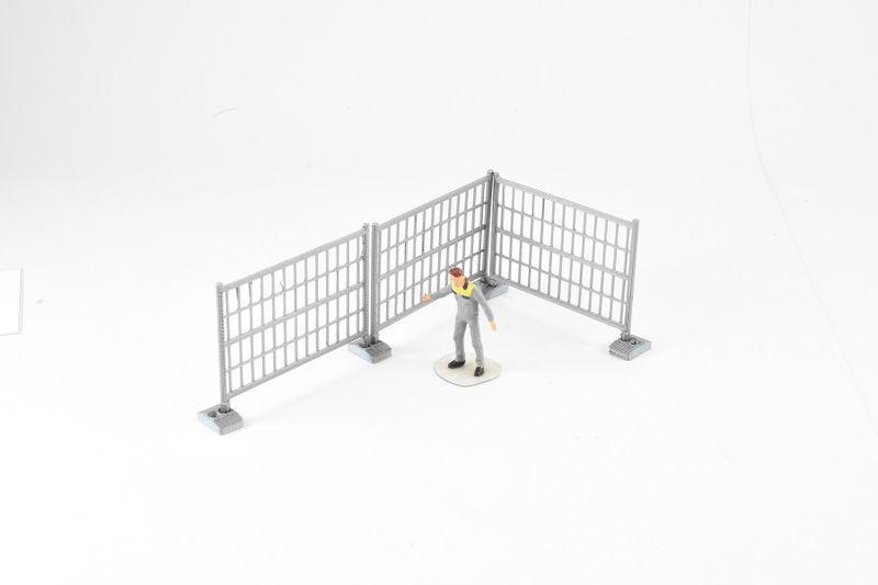 Aussie 3D 1:50 Fencing #2 - Temporary - 3 Sections with Bases
