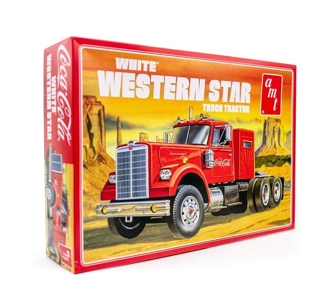 AMT 1:25 White Western Star Truck Model Kit - Coca~Cola