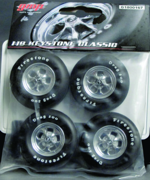 GMP 1:18 Wheel and Tyres Keystone Classic Firestones