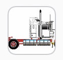 Iconic Replicas 1:50 Kenworth W900 Prime Mover - White and Red with Spider Wheels