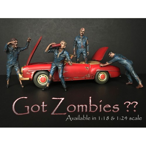 American Diorama 1:18 Workshop Mechanic Figurines - Zombie Series