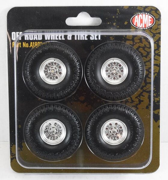 Acme 1:18 Wheel and Tyres - Off Road Polished Aluminium