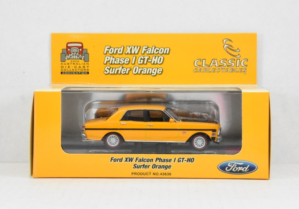 143 Scale Ford XW Falcon GTHO Phase I Surfer Orange Jays Diecast