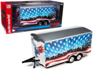 1:18 Scale Enclosed Boxed Tandem Trailer