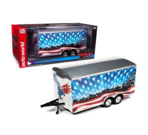 1:18 Scale Enclosed Boxed Tandem Trailer