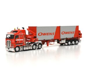 1:50 Scale Kenworth K200 with BoxLoader Trailer and 2 x 20Ft Containers - Owen's Transport