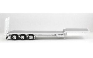 1:50 Scale 45" Extendable Dropdeck Trailer with Dolly - White