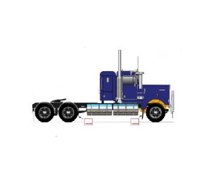 1:50 Scale Kenworth W900 Truck Low Line Sleeper - Blue Metallic
