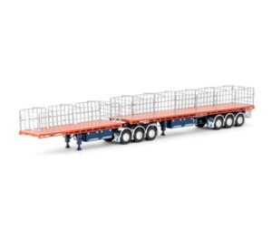 1:50 Scale Freighter Flat Top B-Double Trailers - Drake