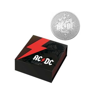 2023 AC/DC $1 1oz Silver Frosted Uncirculated Coin