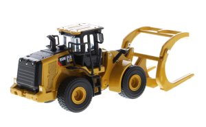 Caterpillar 950M Wheel Loader with Log Fork Diecast Masters 1:64 Scale