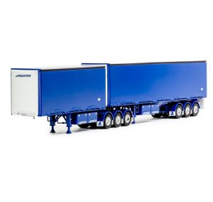 1:50 Scale Freighter Eziliner B-Double Trailers - Blue