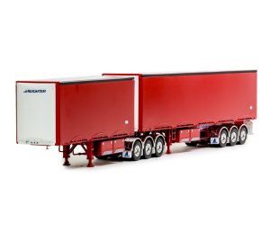 1:50 Scale Freighter Eziliner B-Double Trailers - Red