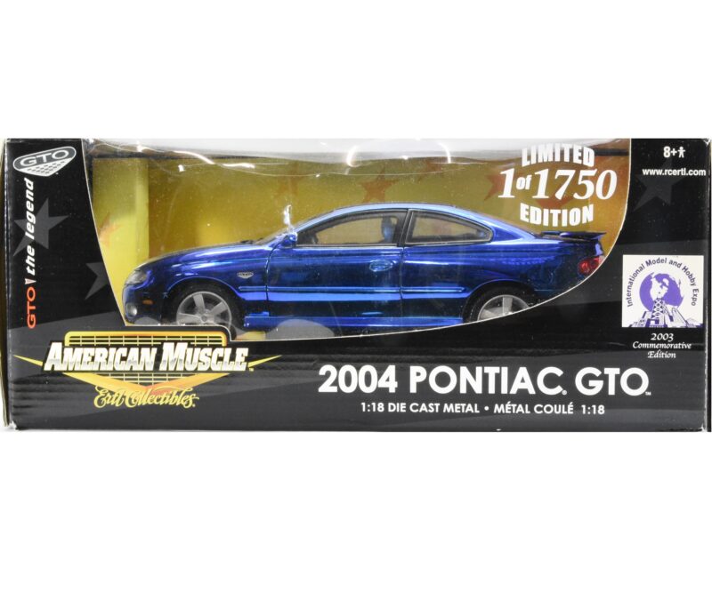 1:18 Scale 2004 Pontiac GTO Coupe 2003 - Blue Chrome "Commemorative Edition"