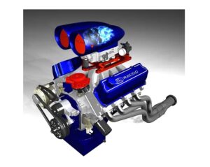 1:18 Ford Small Block with NOS & Shogun Hat Engine Kits FB-Ford-SB