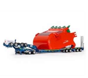 1:50 Scale Drake 4x8 Drop Deck Trailer with Dolly and Bucket Load - Centurion