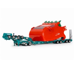 1:50 Scale Drake 4x8 Drop Deck Trailer with Dolly and Bucket Load - TOLL