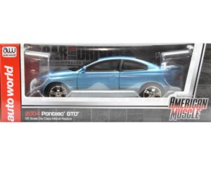 Auto World 1:18 Scale 2004 Pontiac GTO Coupe Blue Metallic AMM1025/06