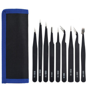 Precision Tweezer Set In Case - 9 Piece
