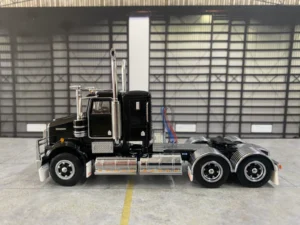 iconic replicas 1:50 Scale Kenworth W900 SAR Lowline Sleeper Truck Black with Spiders