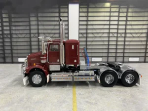 iconic replicas 1:50 Scale Kenworth W900 SAR Lowline Sleeper Truck Burgundy with Alloys