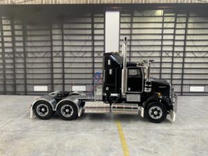 1:50 Scale Kenworth W900 SAR Truck Black with Spider Wheels