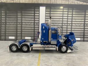 iconic replicas 1:50 Scale Kenworth W900 SAR Truck Blue with Blue chassis