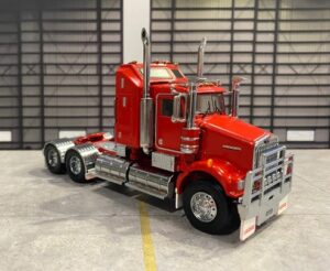 iconic replicas 1:50 Scale Kenworth W900 SAR Truck Red with Red chassis