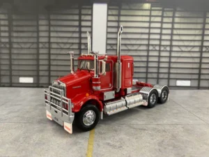 iconic replicas 1:50 Scale Kenworth W900 SAR Lowline Sleeper Truck Red with Alloys
