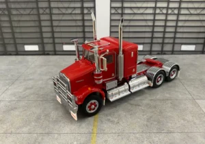 iconic replicas 1:50 Scale Kenworth W900 SAR Lowline Sleeper Truck Red with Spiders