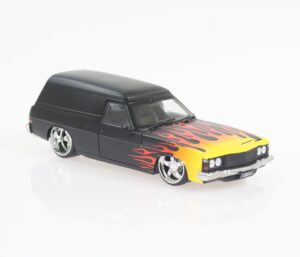 1:24 Scale Holden HJ Panel Van - Matt Black with Flames