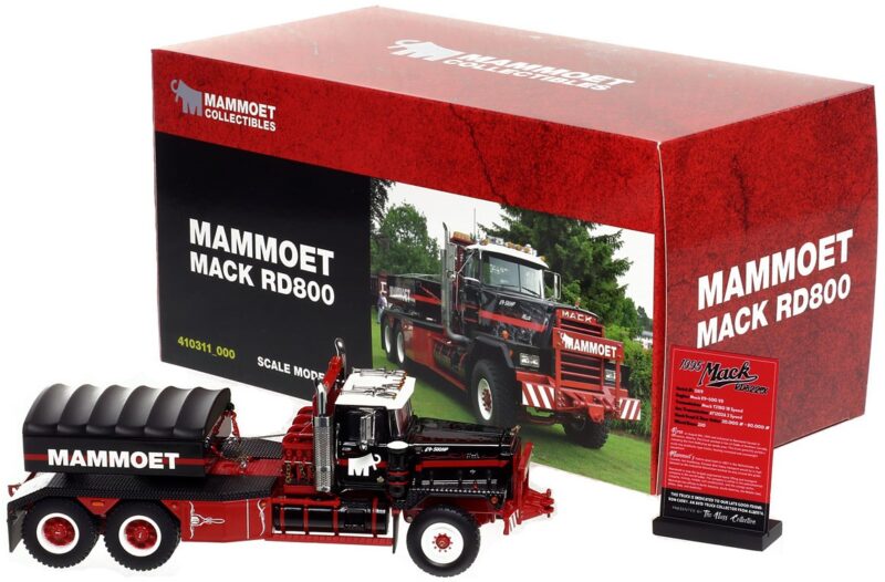 1:50 Scale Mack RD800 Truck with Ballast Box - Mammoet - Image 3