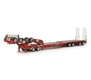 1:50 Scale Drake 4x8 Swingwing Drop Deck Trailer with Dolly - Russo Red